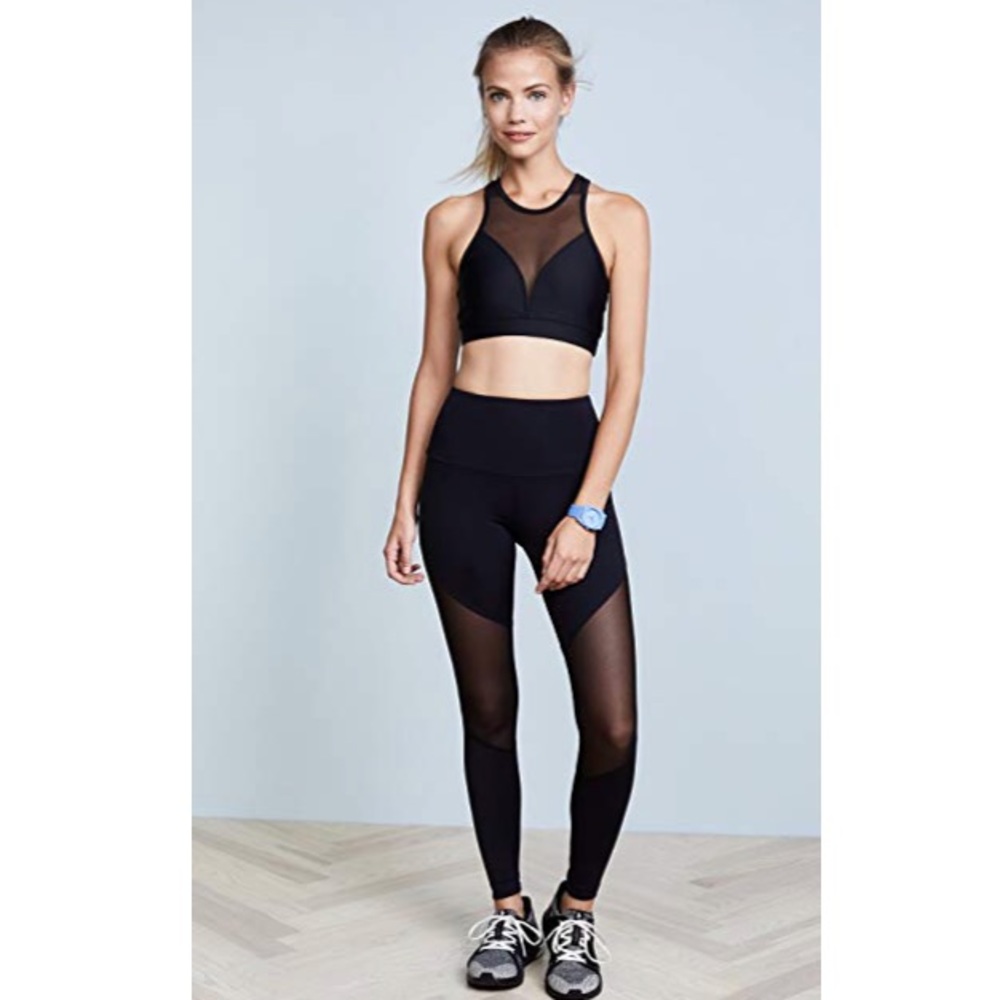 onzie // high rise black mesh full length leggings - Picture 5 of 6